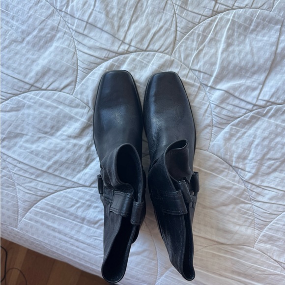 Frye Black Leather Moto Boots - Picture 2 of 7